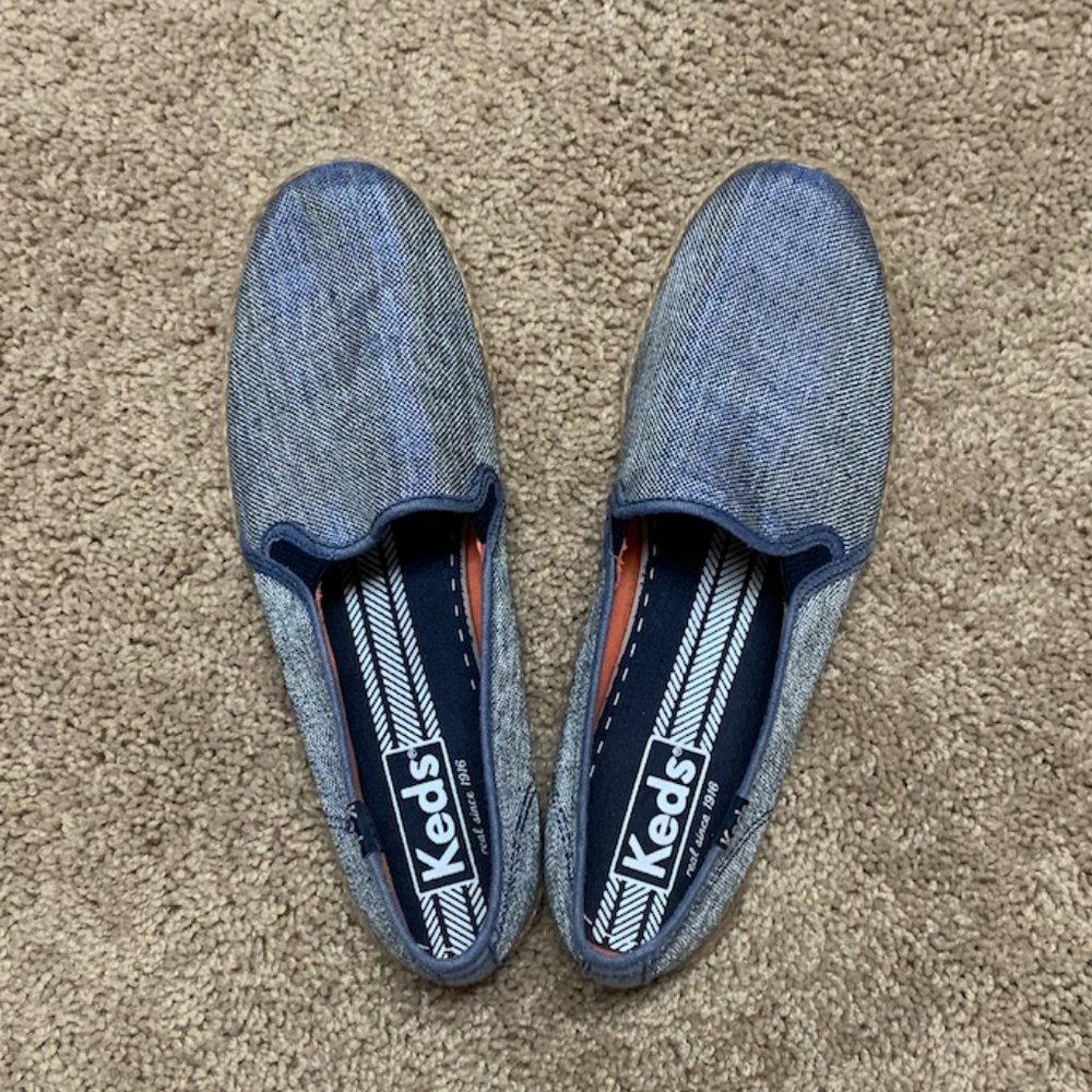 Keds Heathered Blue Slip Ons
